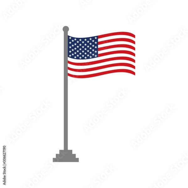 Fototapeta United States of America flags icon vector design symbol