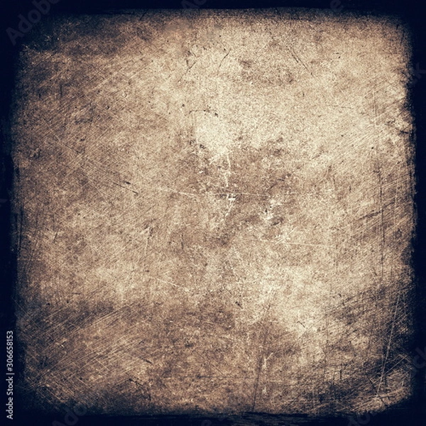 Fototapeta Vignette grunge scratched background, color texture