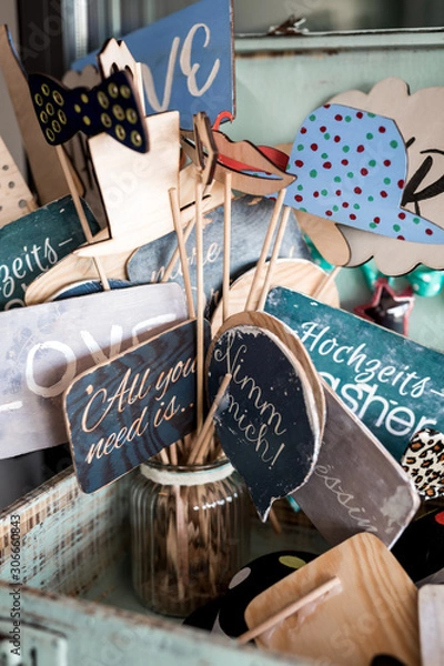 Obraz Accessoires für den Fotobooth