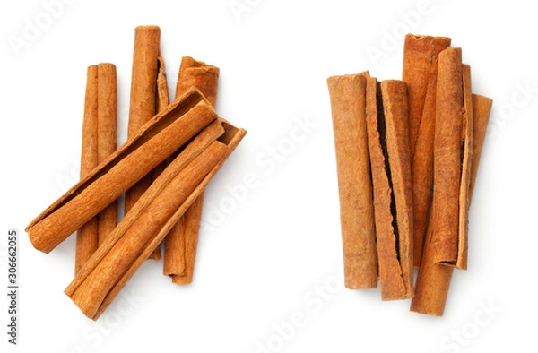Obraz Cinnamon Sticks Isolated On White Background