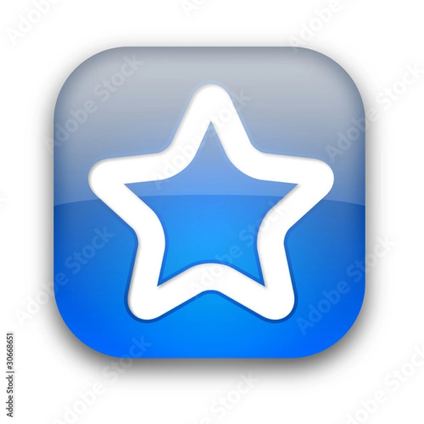 Fototapeta Star button