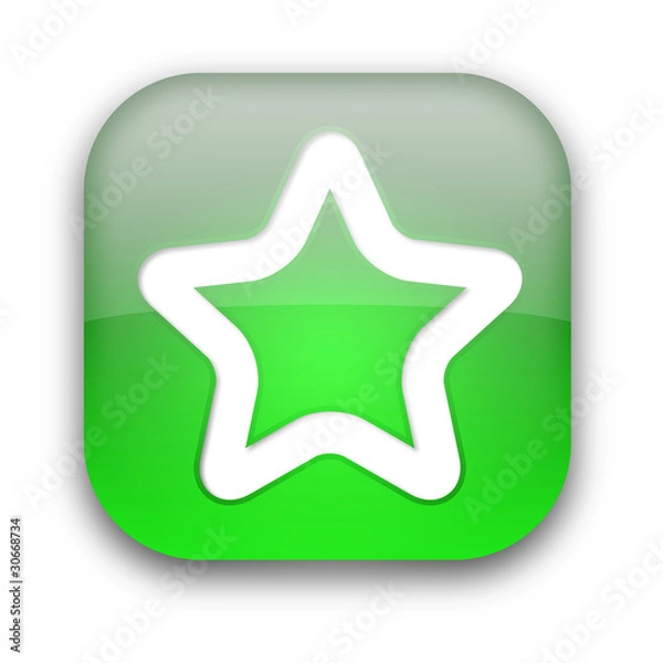 Fototapeta Star button