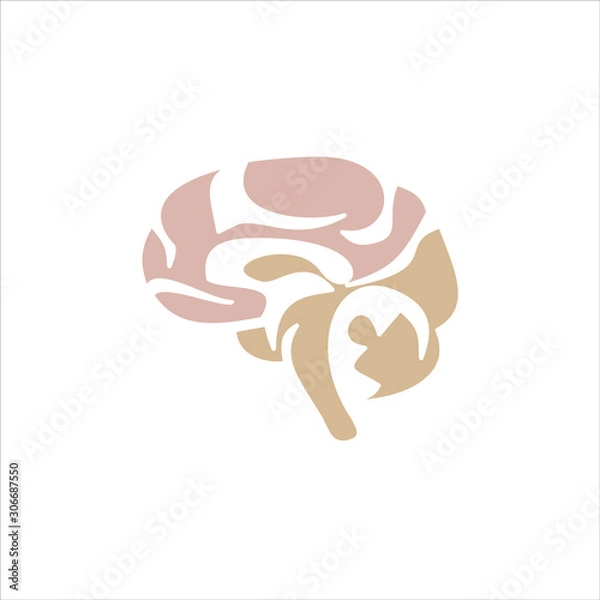 Obraz Linear brain icon in vector.