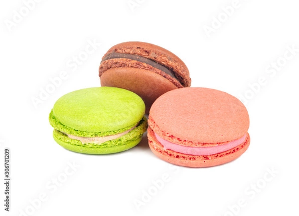 Obraz Three multicolored macaroons