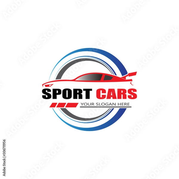 Obraz sport car logo template design vector - Vector