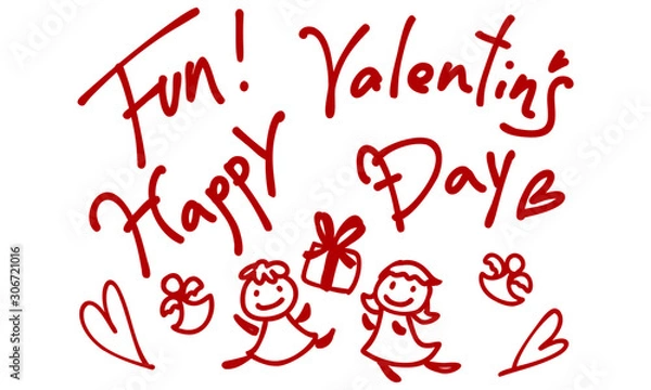Fototapeta 楽しいヴァレンタインデー！Happy Valentin's Day!