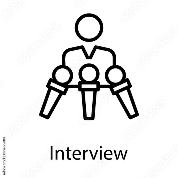 Fototapeta  Press Interview Vector 