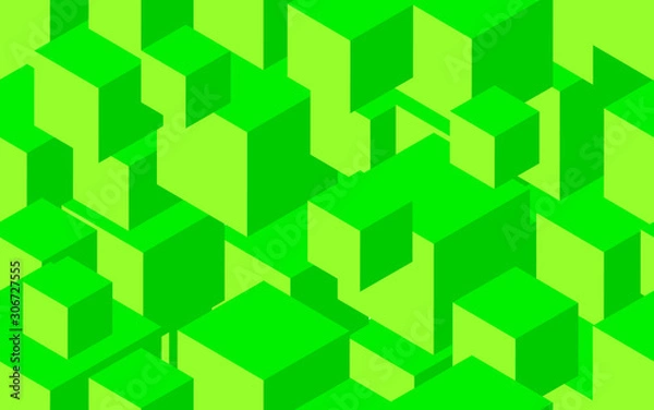 Fototapeta seamless abstract green background with cubes