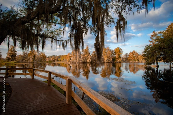 Obraz riverwalk at sunrise 