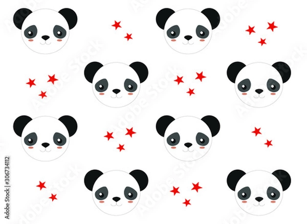 Fototapeta background with cartoon panda