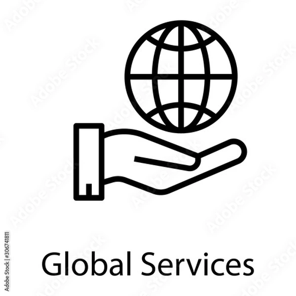 Fototapeta  Global Services Vector 
