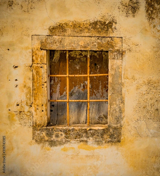 Fototapeta Antique, decorative window in Scicli, Sicily