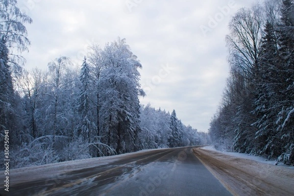 Fototapeta зимняя дорога Кировская область
