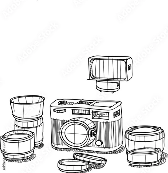 Obraz CAMERA AND LENS