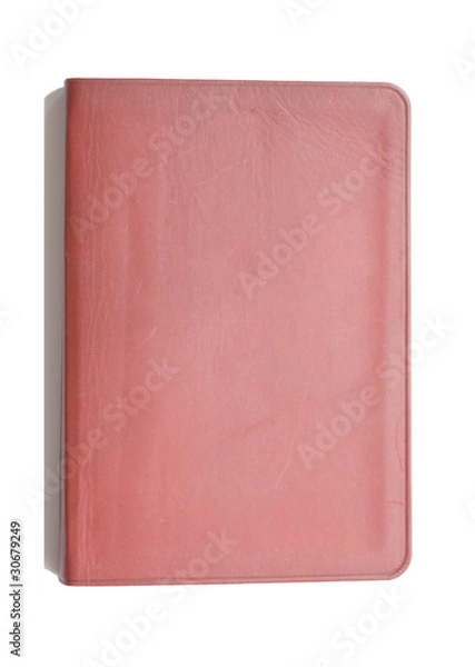 Obraz red leather notebook keep your business information