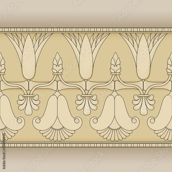 Obraz egyptian symbol ornamental  composition architecture