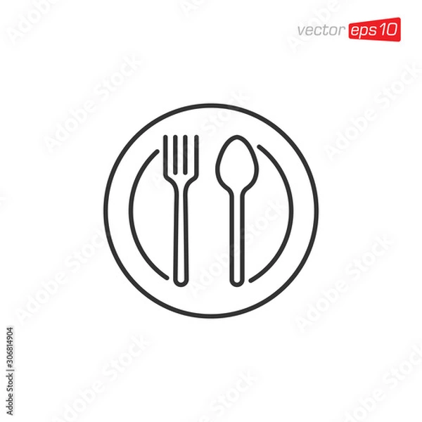 Obraz Cutlery Icon Design Vector Template