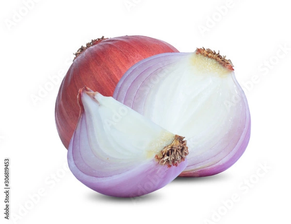 Fototapeta Red  onion isolated on white background