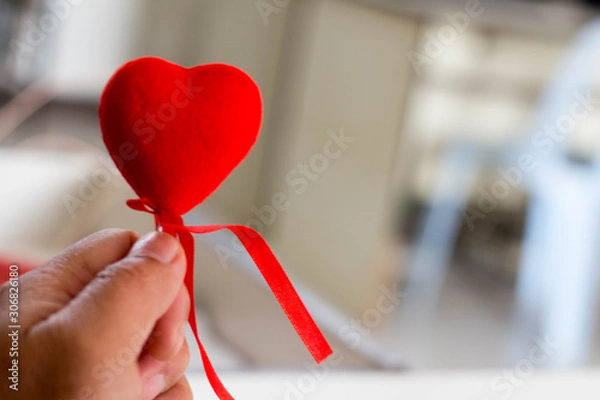 Obraz Holding a red heart