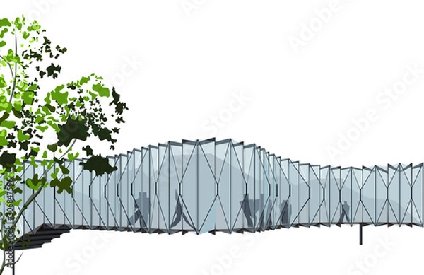 Obraz Architectural worm in the woods