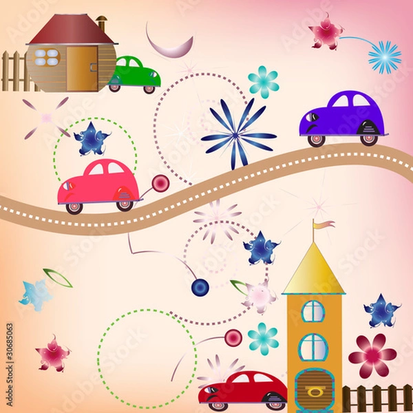 Obraz children's fairy-tale city