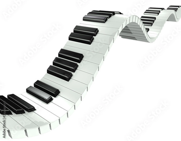 Obraz 3d Wave effect piano keyboard