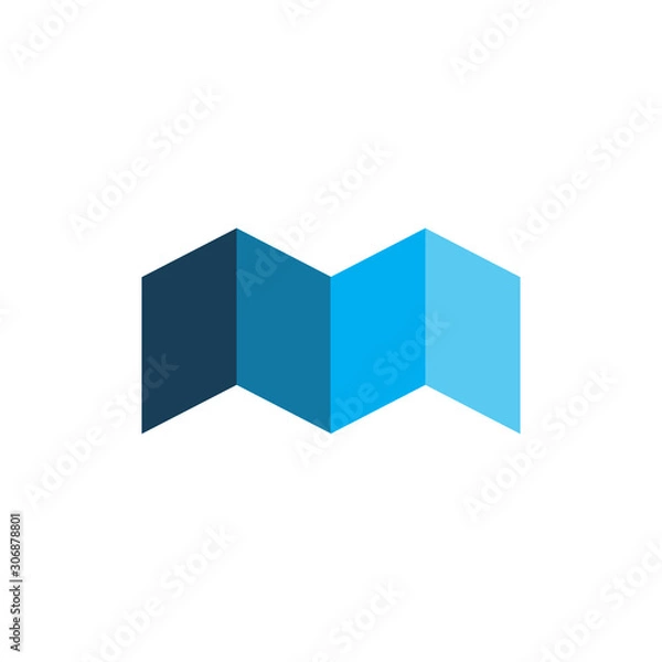 Fototapeta color modern m logo design