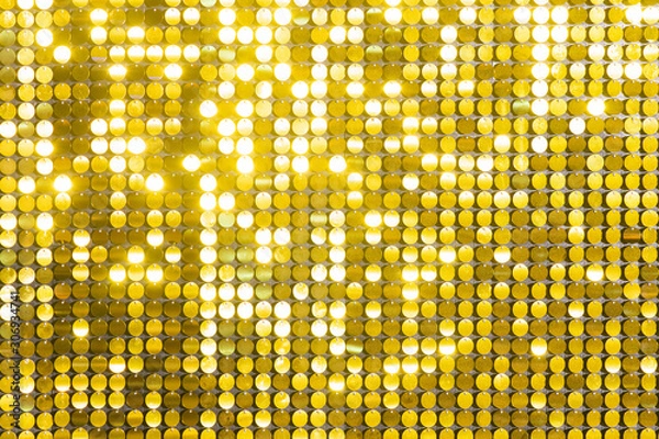 Obraz Sequins reflective background. golden Sequins, Sparkling,