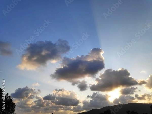 Obraz Blue sky with clouds