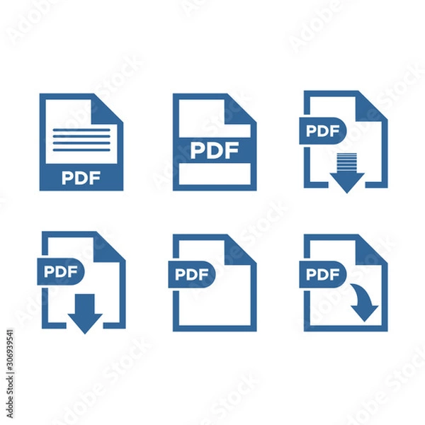 Obraz PDF file icon vector design symbol