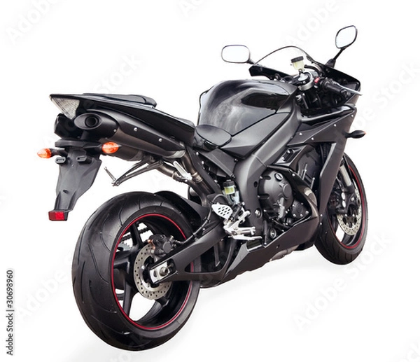 Obraz black sport bike