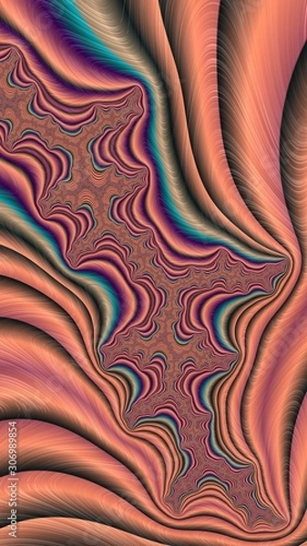 Fototapeta Artfully 3D rendering fractal background