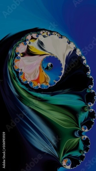Fototapeta Artfully 3D rendering fractal background