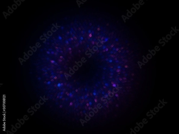 Obraz Night blue glitter ring texture