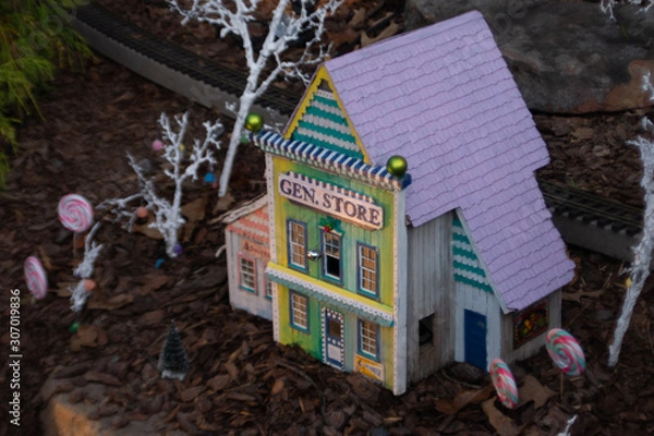 Obraz tiny town christmas display