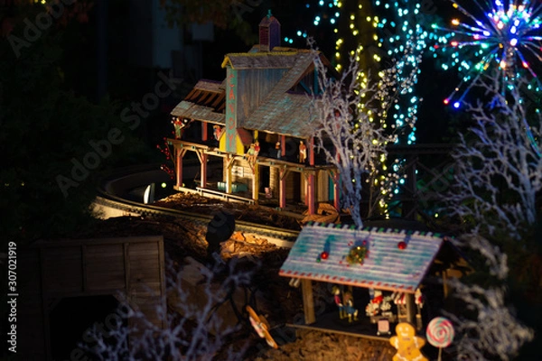 Obraz christmas tree and house