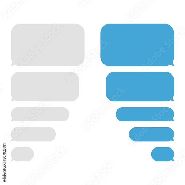 Obraz Message bubbles chat vector. Vector template of message bubbles chat boxes icons