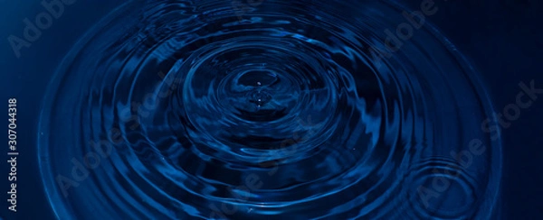 Obraz Deep blue drop of water