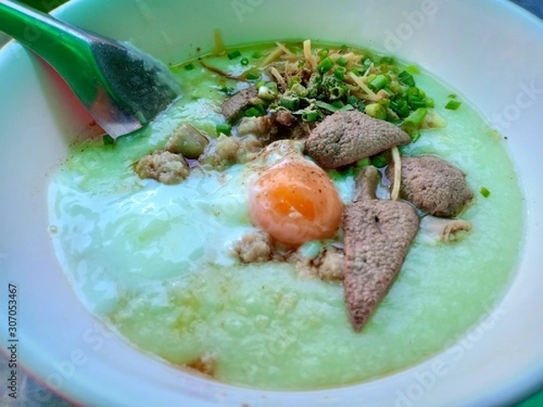 Fototapeta  Pork Congee with Eggs