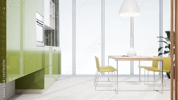 Obraz Modern design living room interior in Scandinavian style . 3D rendering