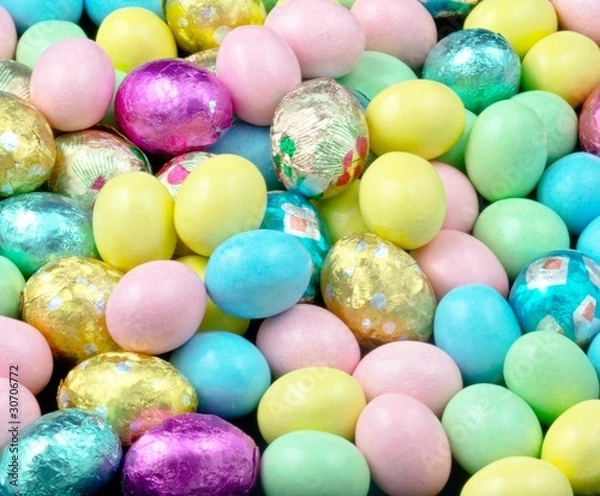 Fototapeta Colorful Chocholate Easter Eggs