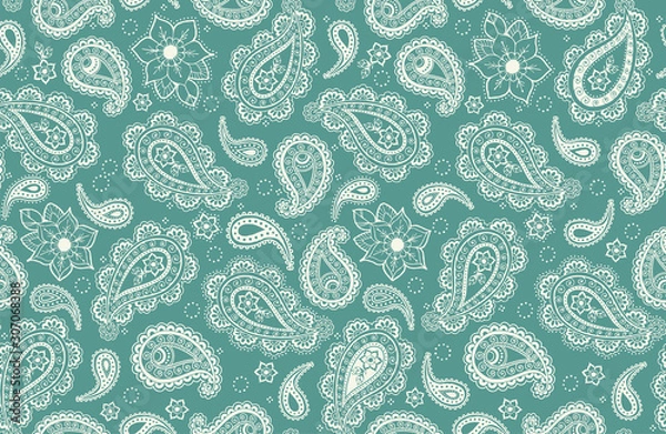 Obraz Seamless paisley vector all over pattern