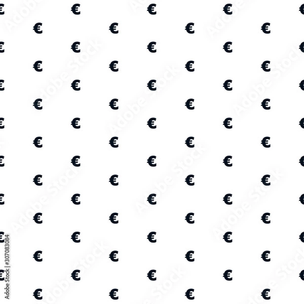 Fototapeta Money currency sign euro Europe seamless pattern simple style finance business banking cash line up in colors, navy blue decorated wallpaper background for website, wrapping paper, textile fabric.