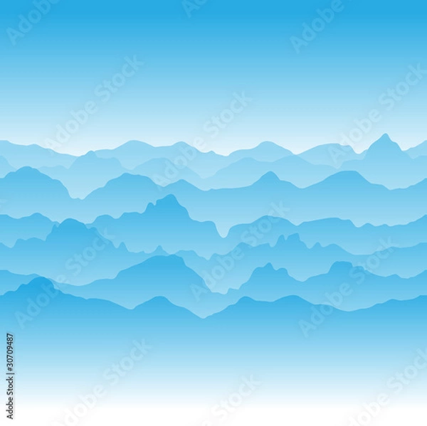 Fototapeta Абстрактное изображение заснеженных горных вершин