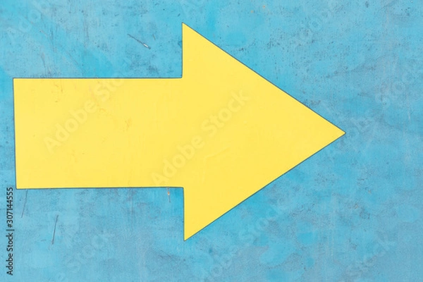 Obraz yellow arrow graphics on a blue background