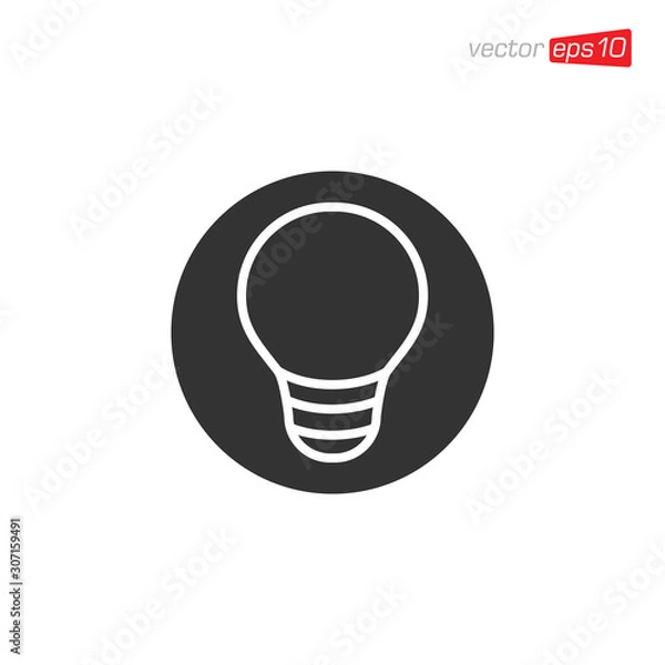 Fototapeta Light Bulb Icon Design Vector