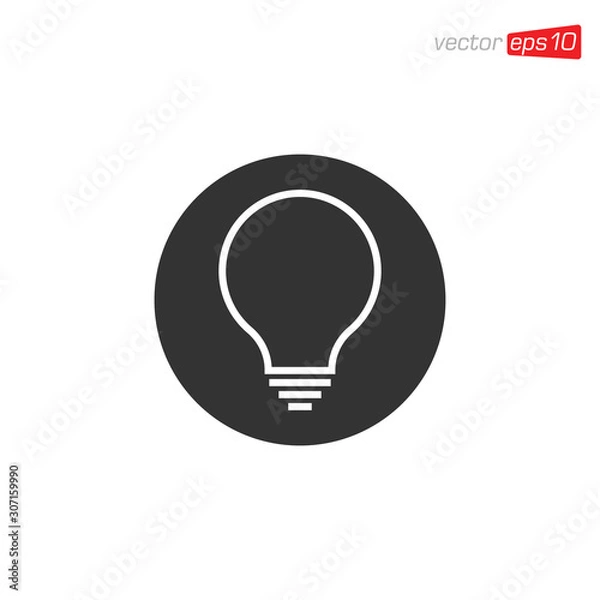 Fototapeta Light Bulb Icon Design Vector