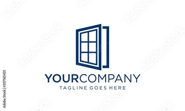 Fototapeta Vector of window icon for logo design concept