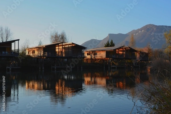 Fototapeta Chalets lacustres