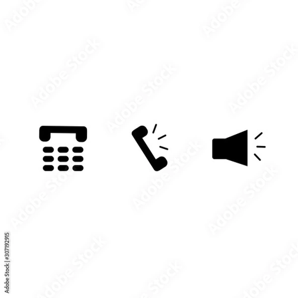 Obraz Phone call icons vector illustration.